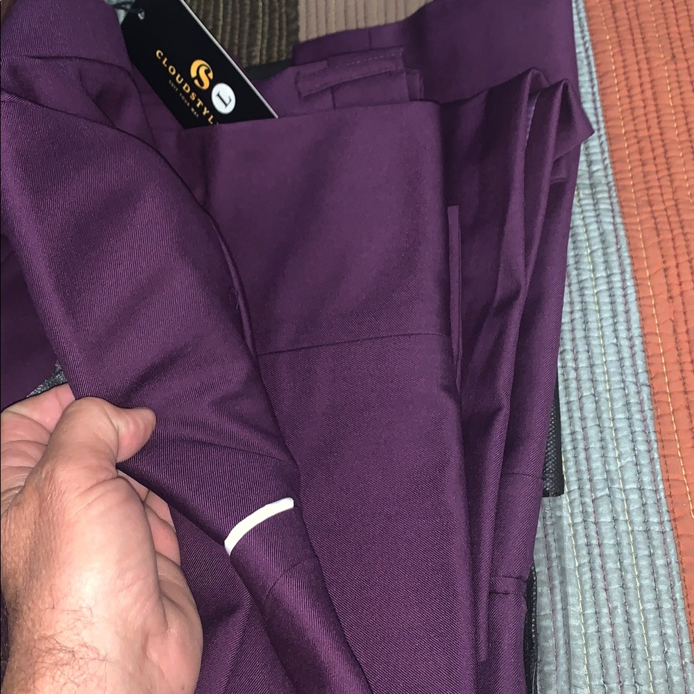 Cloudstyle Mens Large Purple 3 piece Suit NIP - Picture 4 of 4